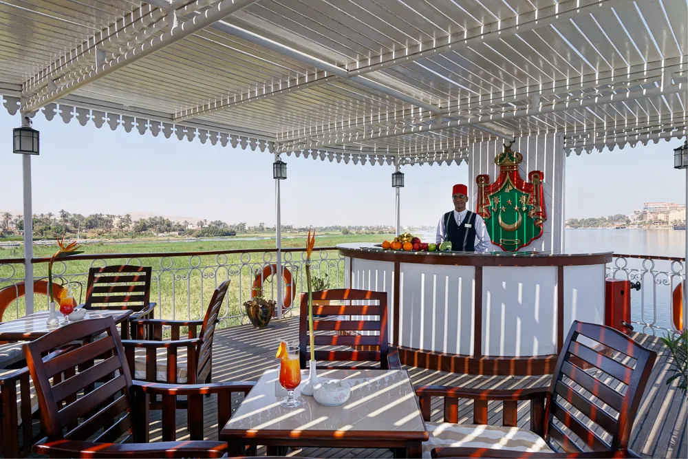 Sun deck of the Steam Ship Karim Nile Cruise Nile cruise